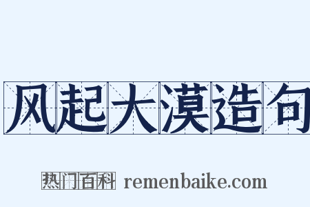 风起大漠造句是什么意思的图片